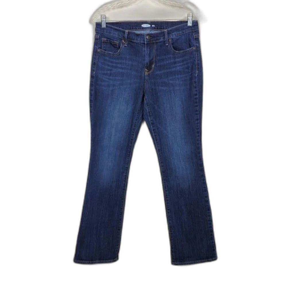 Old Navy Curvy Bootcut Jeans Blue Medium Wash Women Size 6 Short Stretch Denim